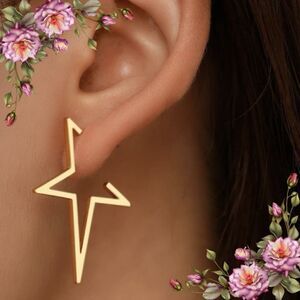 Stainless Steel Star Stud Earrings